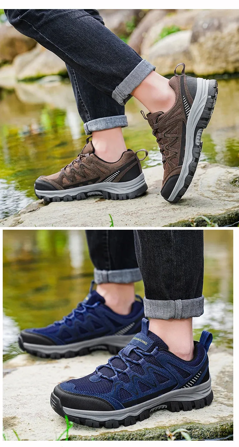 Comfortable Lightweight Hiking Shoes For Men Mountaineering Gear_voghion.com