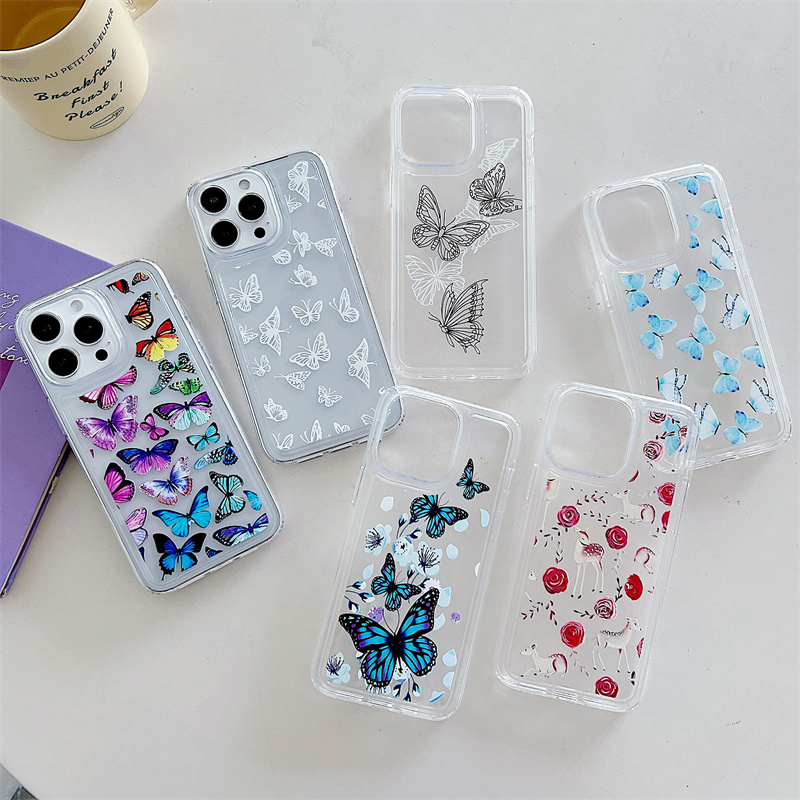 Butterfly Clear Shockproof Phone Case For Iphone Pro Max Plus_voghion.com