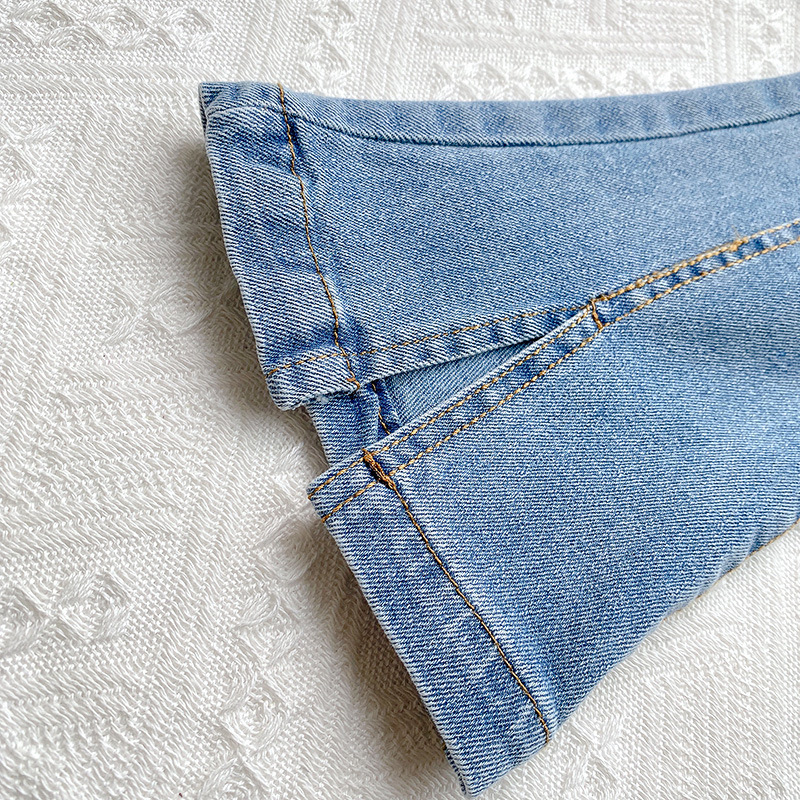 New spring and autumn new Korean version of children's denim spoofed trousers fashionable foreign girl pants_voghion.com
