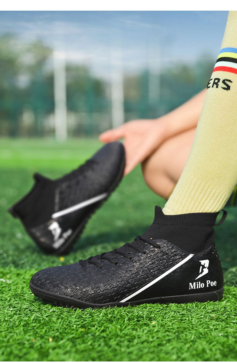 Fußballstollen Outdoor Herren Fußball Anti-Rutsch-Verschleißfeste Trainingsschuhe Lange Spikes Knöchelspiel-Turnschuhe Futsal_voghion.com