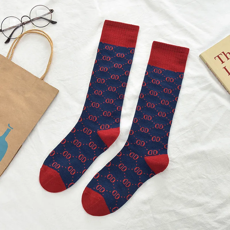Designer Men's And Women's Socks Sports Winter Warm Thickened Embroidered Knitted Cotton Socks_voghion.com