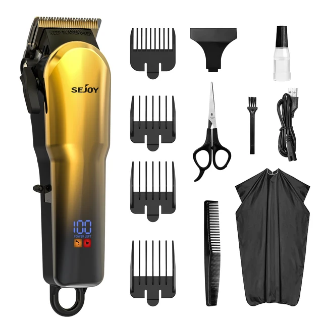 Sejoy Tagliacapelli Elettrico 5800RPM Professionale Ricaricabile Rasoio Tagliacapelli per Uomo Barbiere Negozio_voghion.com