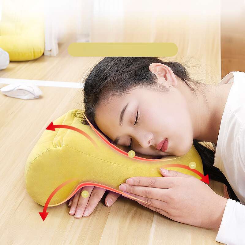 Office Artifact 2025 New Multi Functional Nap For Students Plush Solid Color Pillow_voghion.com