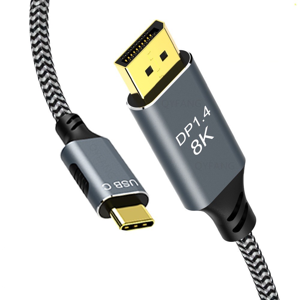 Kabel USB C do DisplayPort 8K DP typu C 3.1 do Display Port 1.4 Kabel Thunderbolt 3 do 8K DP do MacBook Pro Samsung S21 Huawei_voghion.com