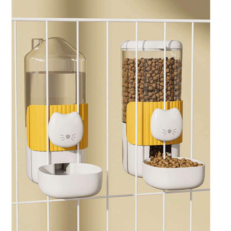 Distributeur d'eau pour animaux de compagnie, cage suspendue, remplissage automatique de nourriture, grande capacité, gamelle anti-chat, gamelle pour chien_voghion.com