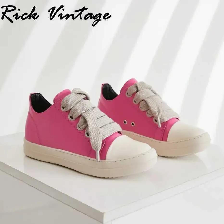 Dress Rick Vintage Jumbo Lace Sneakers Low Top Woman Designer Men Casual Leather Women Flats Shoes Newtrainer Size_voghion.com