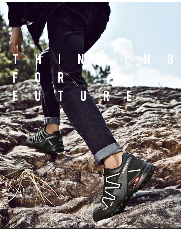Randonnée en plein air transfrontalière chaussures de course de fond d'alpinisme pour hommes chaussures de tourisme basses Salomon chaussures de sport de cyclisme de grande taille antidérapantes_voghion.com