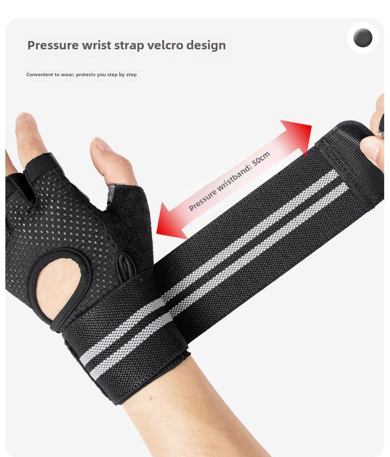 Fiess mit Handgelenkschoner, Laufen, Bergsteigen, Anti-Verschleiß-Halbfinger-Gl, Training, Outdoor-Radfahren, Sport, Fiess_voghion.com