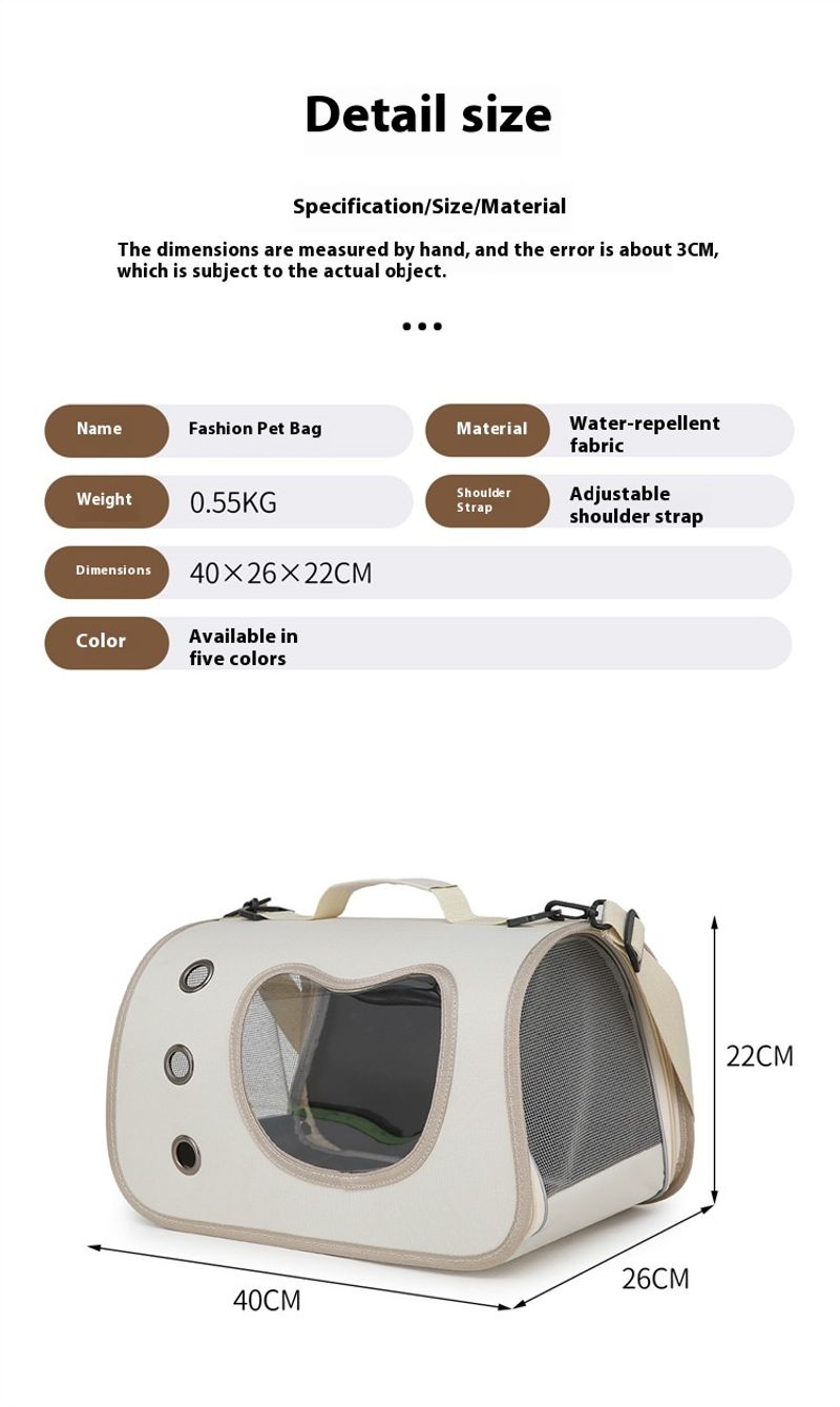 Haustiertasche, tragbare Tasche zum Ausgehen, Umhängetasche fürs Auto, kleine Hunde, atmungsaktiv, große Kapazität,_voghion.com