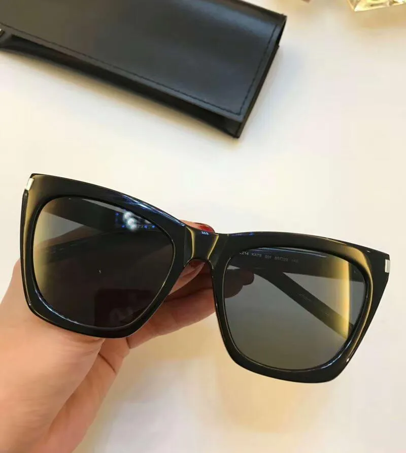 Črna ženska dizajnerska sončna očala Kate SL 214 Havana Brown Shades Unisex sončna modna očala za vožnjo, trendovska nova_voghion.com
