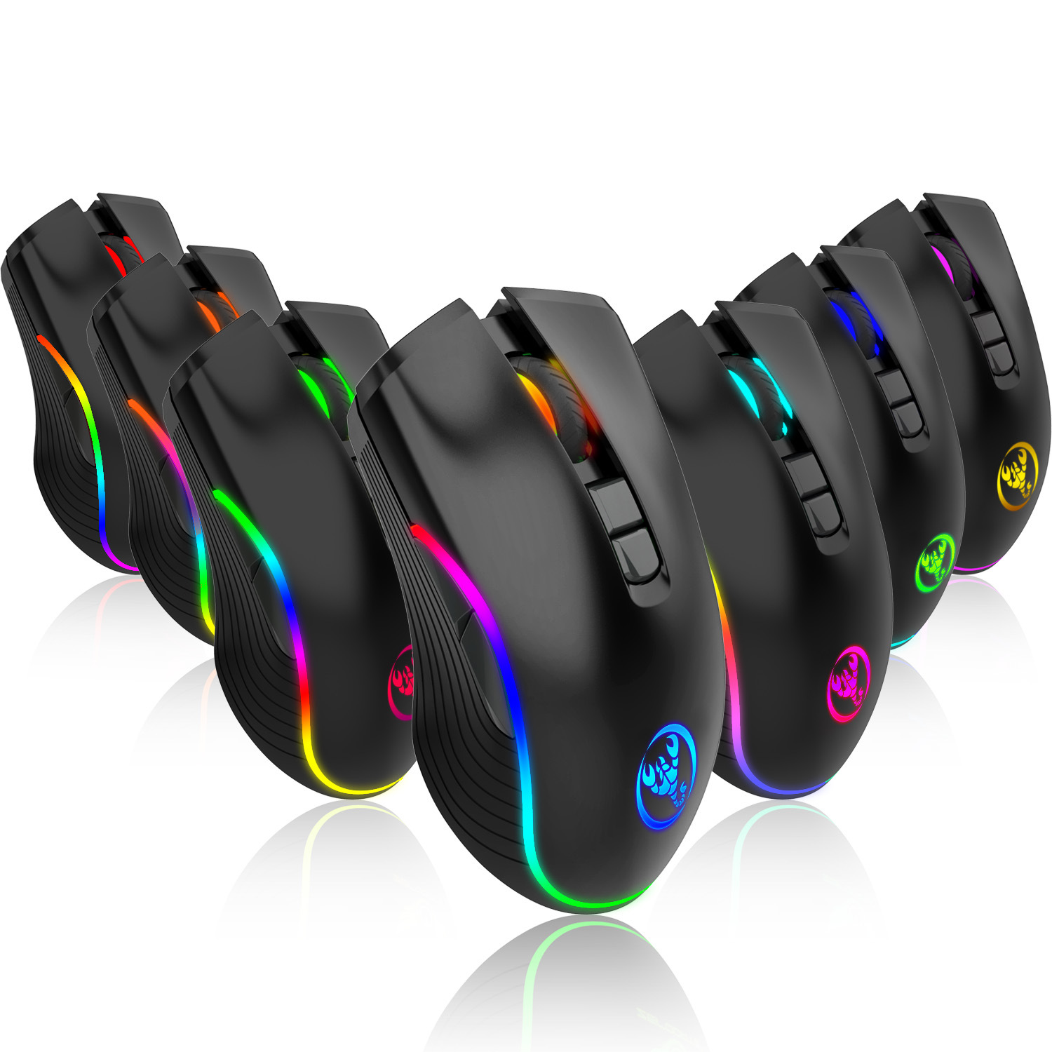 T26 2.4G RGB glowing wireless TYPE-C rechargeable interface seven button gaming mouse hot selling_voghion.com