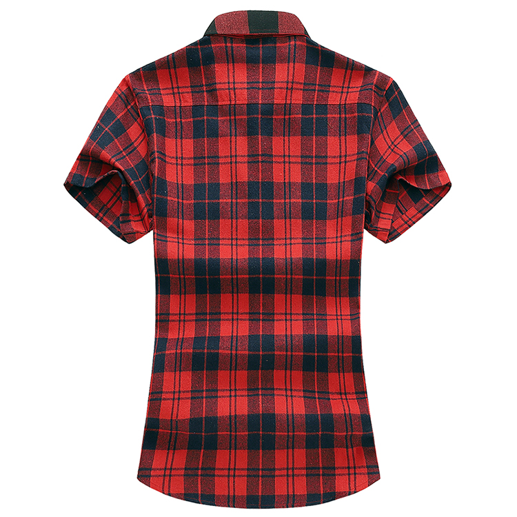 Camicia da uomo estiva a maniche corte a quadri a righe, casual, in cotone, bianca, rossa, verde, grigia, blu_voghion.com