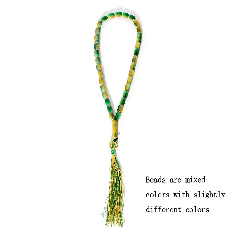 Bracciale con perle di preghiera musulmane ovale bicolore_voghion.com