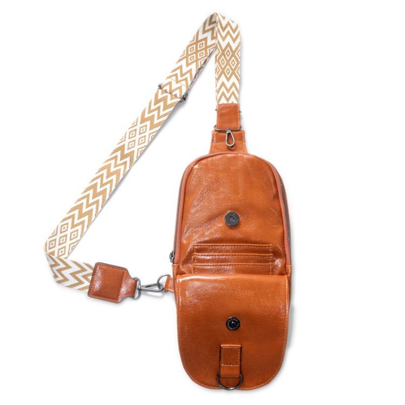 Zaino con tracolla retrò da donna avanzato, borsa a tracolla in pelle PU, borsa da petto multifunzionale per esterni_voghion.com