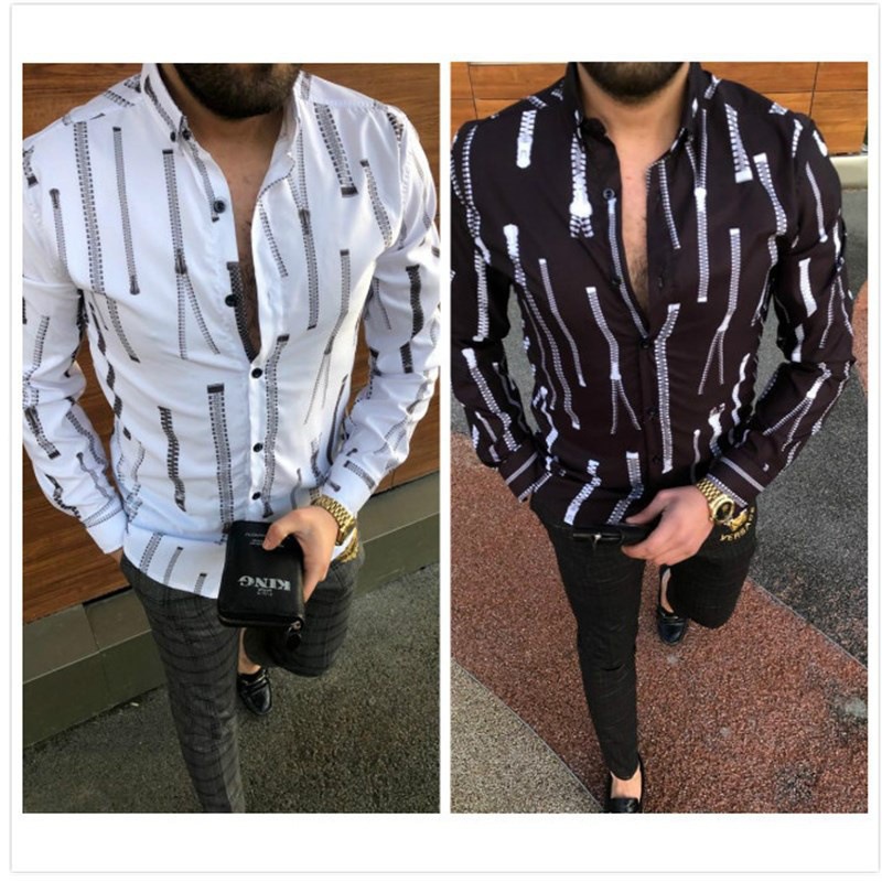 Autumn shirt outerwear for men men's printed shirts men's cardigan long-sleeved shirts men's wholesale