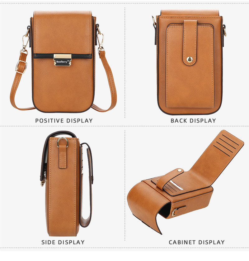 Baellerry new mobile phone bag women's version multi-color large capacity shoulder crossbody women's bag fashion ladies wallet_voghion.com