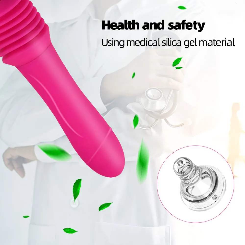 Jouets pour adultes Sex Machine télescopique Pistolet de traction et d'insertion automatique Masturbateur pour femmes Stimulation par vibrations_voghion.com