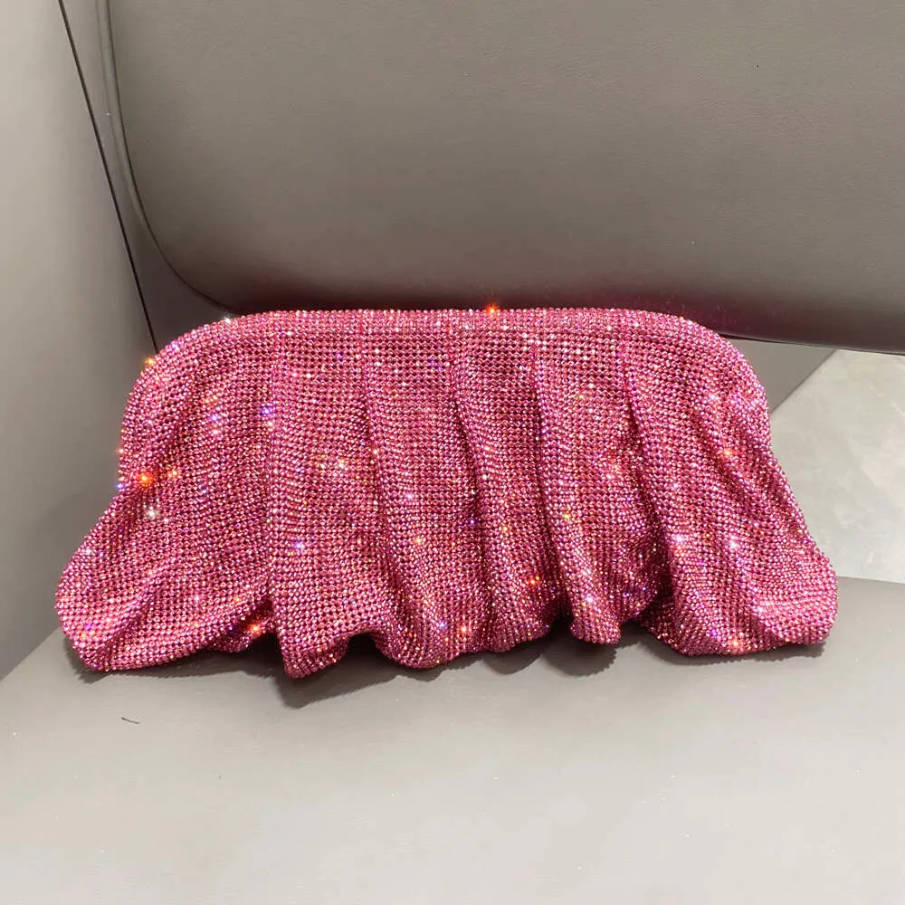 Robe de soirée Rhies à poignée brillante, nouveau portefeuille pliable et sac à main de créateur pour fête de mariage de haute qualité_voghion.com
