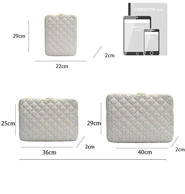 Borsa a traliccio per laptop, tablet, modello di stampa, 3 pollici, 5 pollici, custodia morbida per notebook, libro, Air_voghion.com