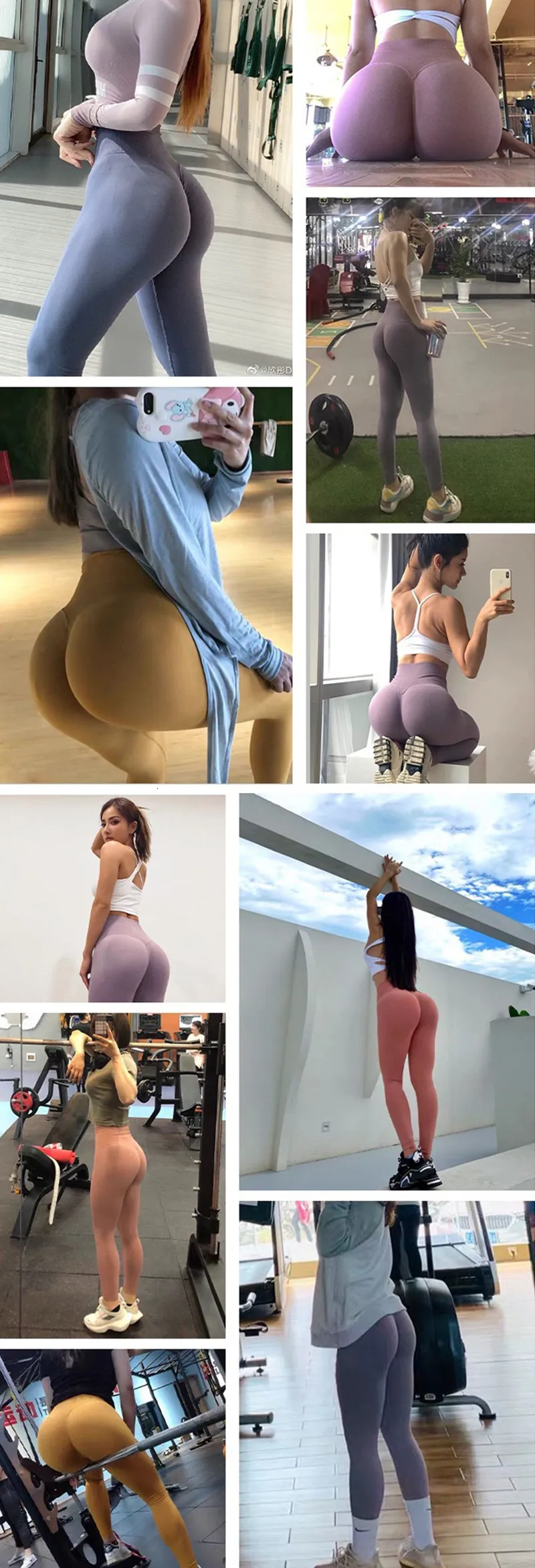 Yoga Outfit Leggings Frauen Fiess Laufen Hohe Taille Slim Hosen Push Up Sport Gym Athletisch Schnelltrocknend Jogging Workout_voghion.com