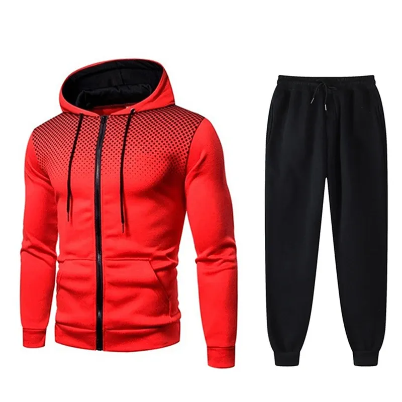 Herren Trainingsanzug Mit Hoodie Und Jogger Für Sport Freizeit_voghion.com