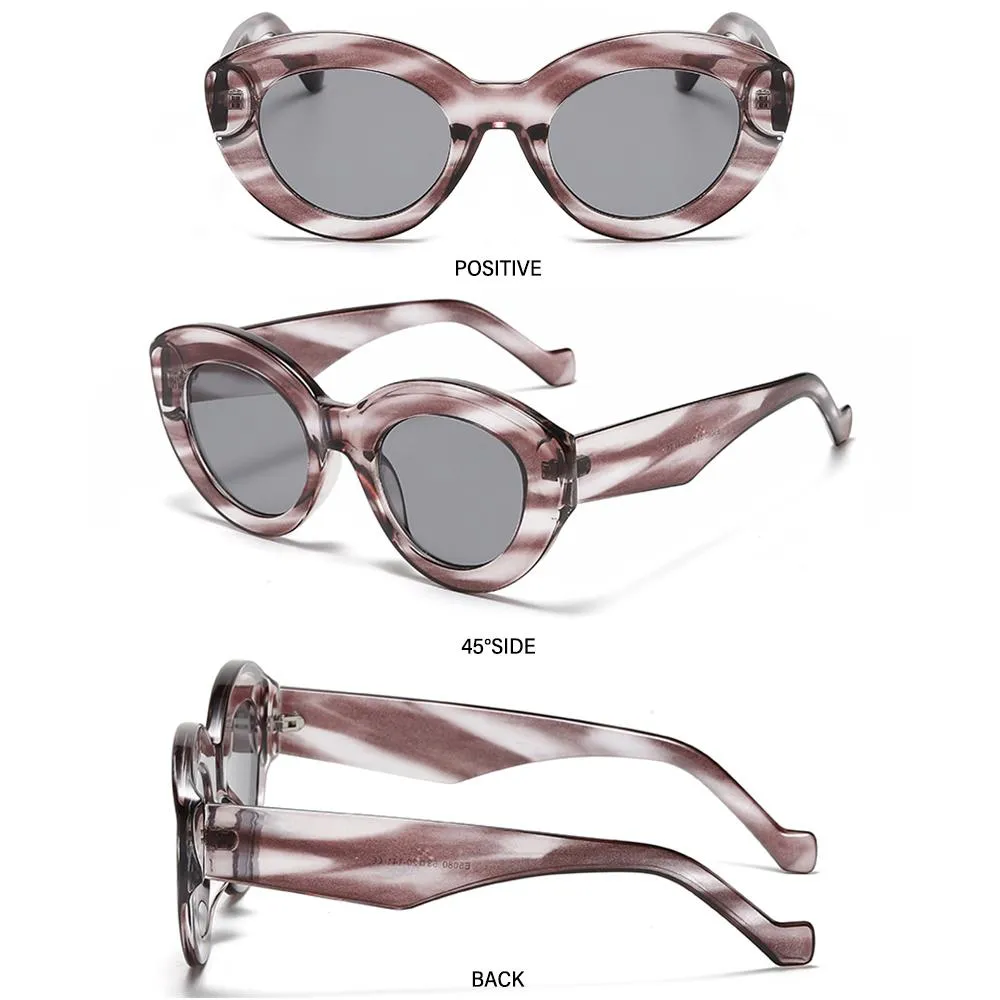 Oversized Oval Sunglasses For Men Chic Retro Thick Frame Glasses_voghion.com