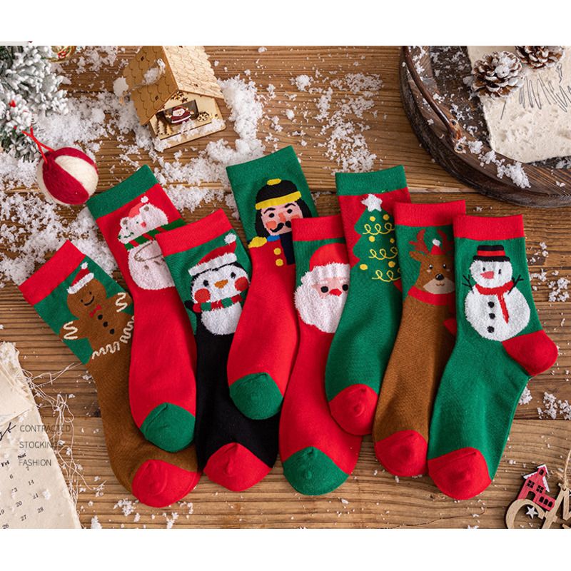 Autumn/Winter Children's Mid Tube Christmas Soft, Comfortable, Breathable, Warm Available in 8 Colors Cartoon Full_voghion.com