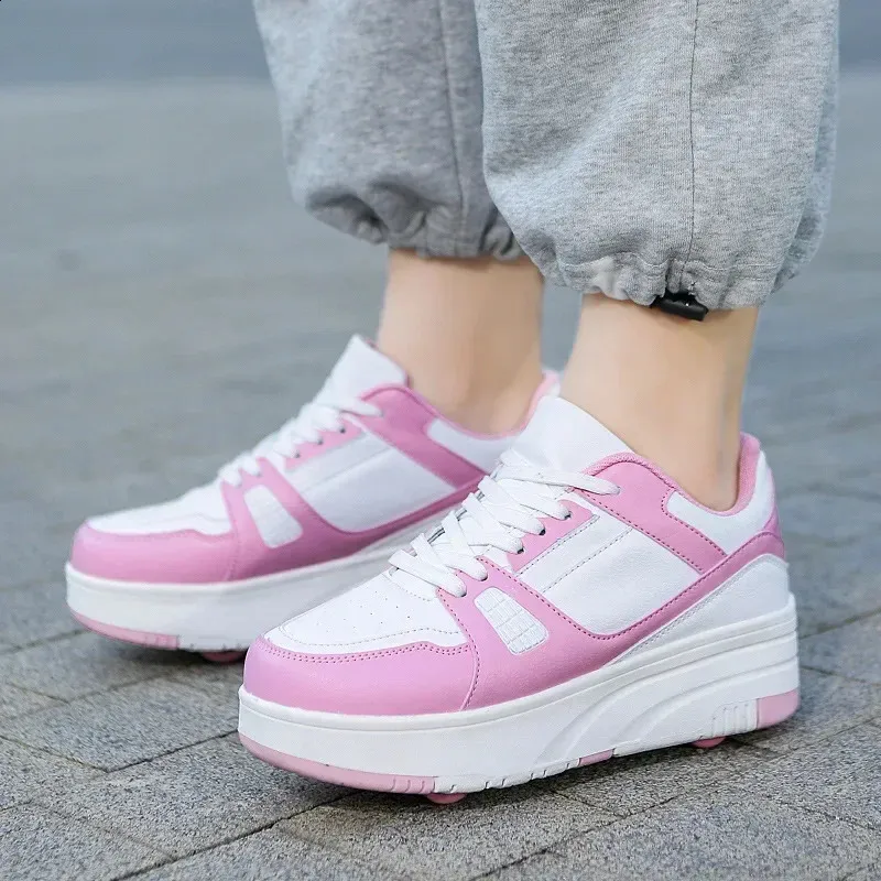 Mode Rullskridskor Skor Barn Barn Fritidssport Leksak Presentspel Pojkar 4 Hjul Sneakers Flickor Stövlar Ultra Light_voghion.com