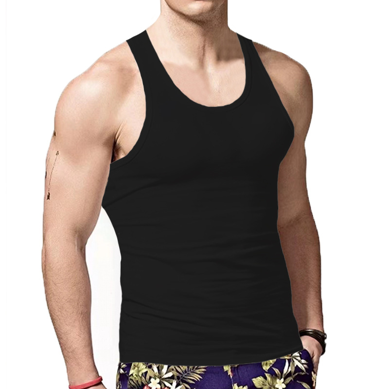 Cross-border New American Style Men's Vest Wearing Trendy Hurdle Sports Fitness Men's Spring and Summer Undershirt Vest_voghion.com