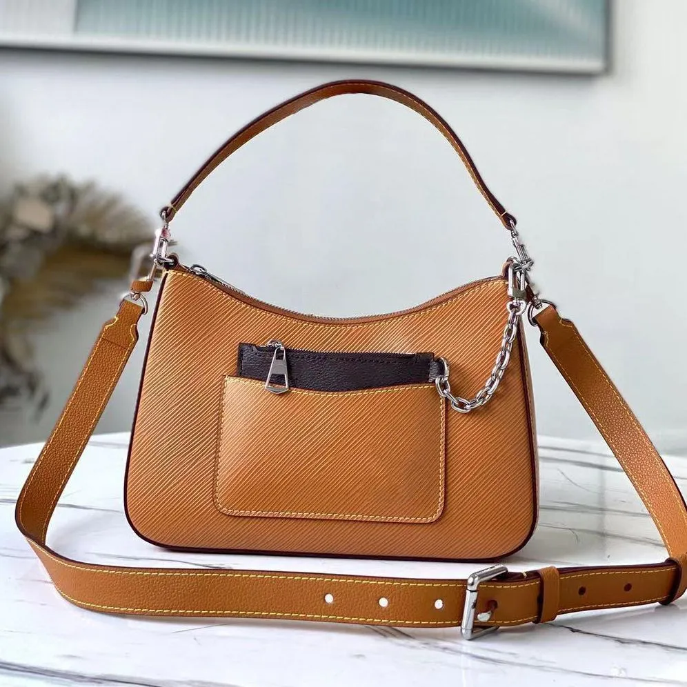 Marellini Borsa a tracolla Marelle Tote S Borsa a tracolla classica con fiori in pelle da donna Borsa a tracolla con catene e pochette_voghion.com