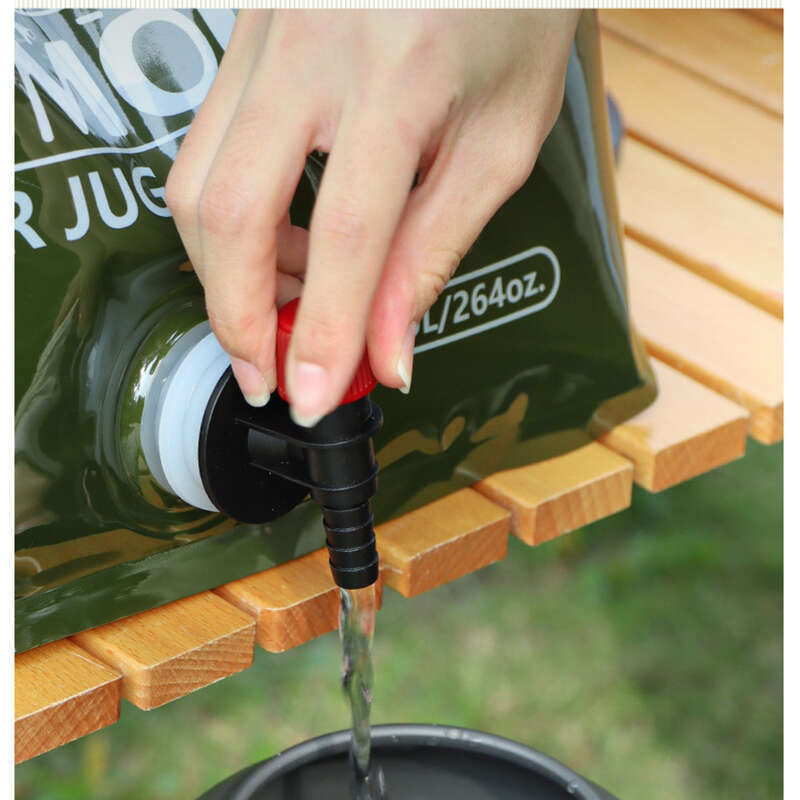 Outdoor 7.5L Folding Storage Bag, Large Capacity Plastic Bucket With Valve, Camping Supplies, Portable Water Bag_voghion.com