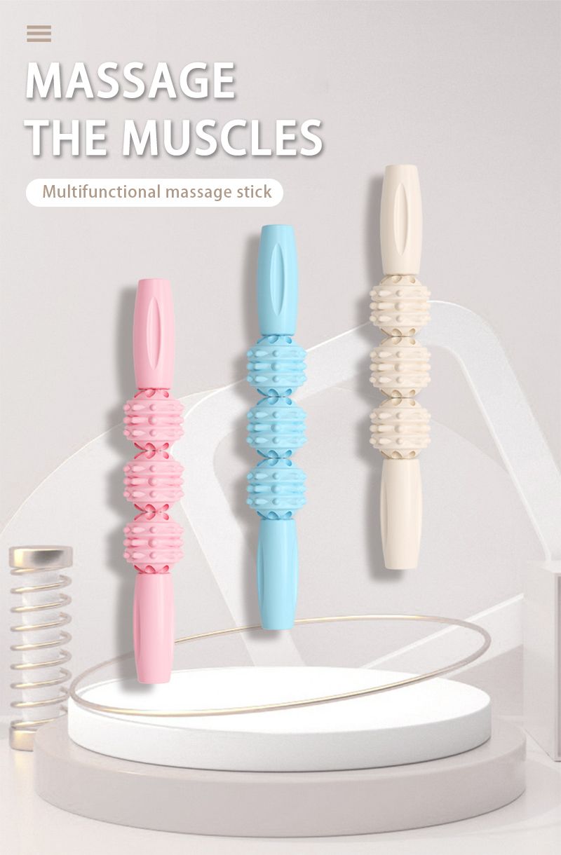 Fiess Yoga Roller Massage E Stick Deep Relaxation Multi-Function Spiky Trigger Point Relief Muscle Pain_voghion.com