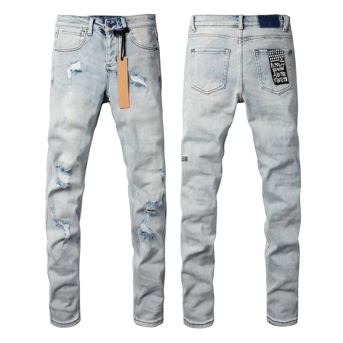 Jeans de créateur pour hommes Marque Slim Fit Trou déchiré Pantalon de motard Pantalon skinny Designer Stack Hommes Femmes Tendance ubi_voghion.com