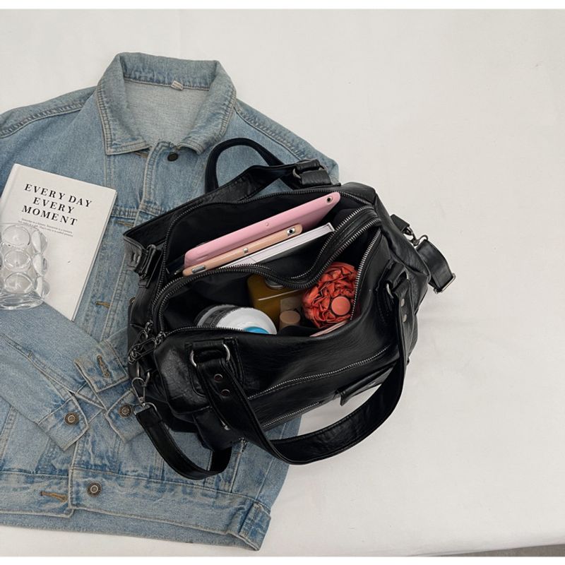 Einzelner Schulter Crossbody Business Gepäcktasche große Kapazität weibliche Tasche lässig Retro Reise Handtasche_voghion.com