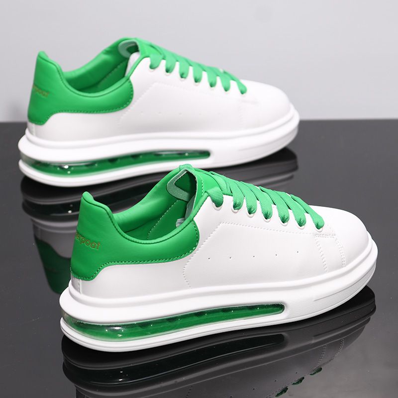 luchtkussen klein wit heren in hoogte toenemende lederen sportschoenen, veelzijdige trend ademend paar casual_voghion.com