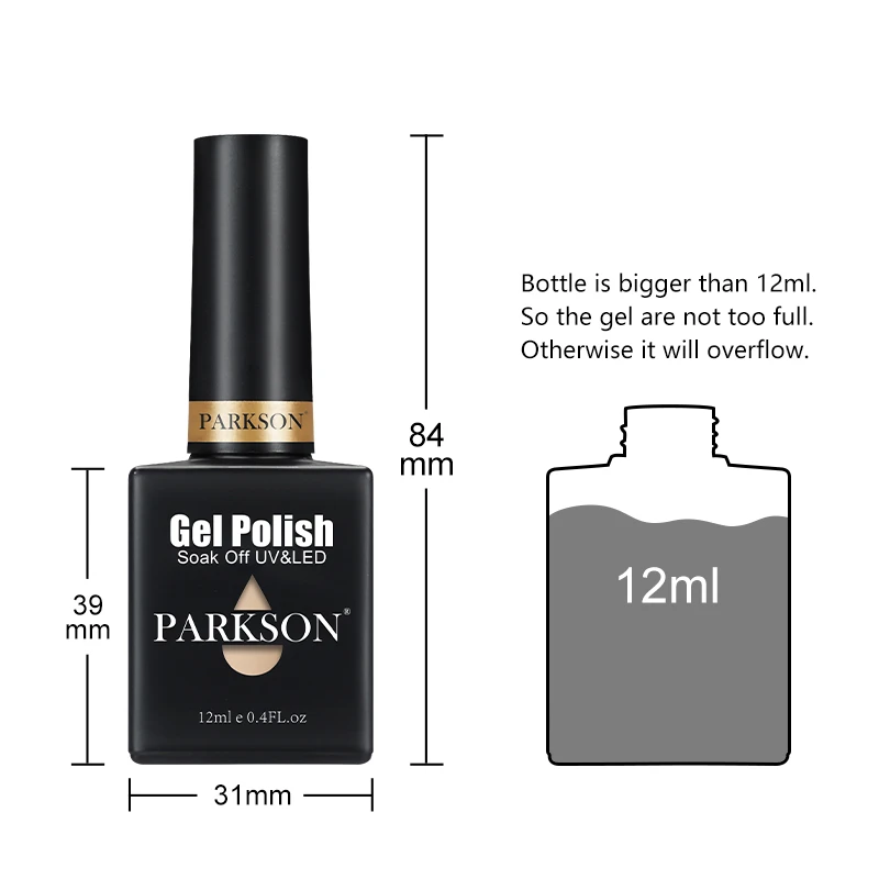 Parkson Smalto per unghie gel fluorescente Neon Giallo Verde Blu Gel colorato Soak Off Gel UV Smalto per unghie per nail art Top Base Coat_voghion.com
