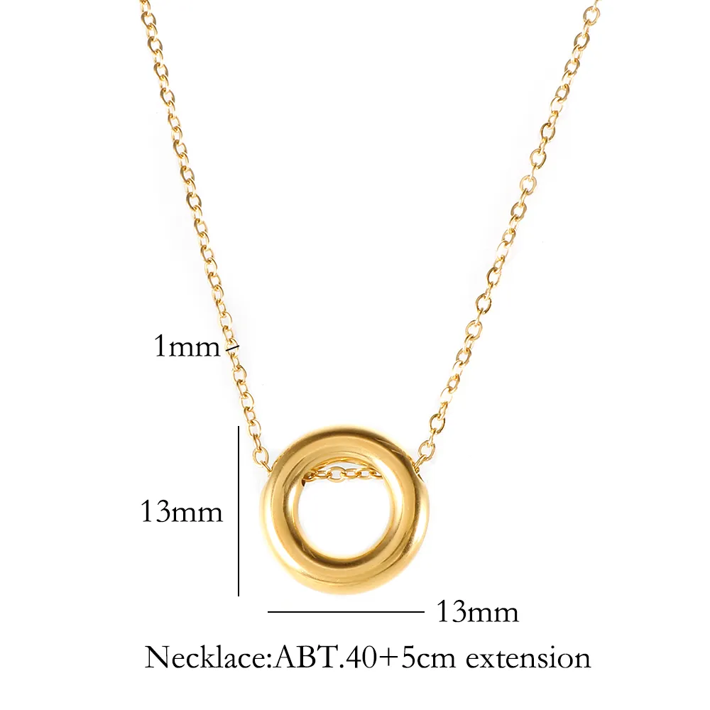 Collane con ciondolo Semplice ovale Multi strato Collana per donna Uomo Acciaio inossidabile Catena a maglie Choker Hip Hop Trendy_voghion.com