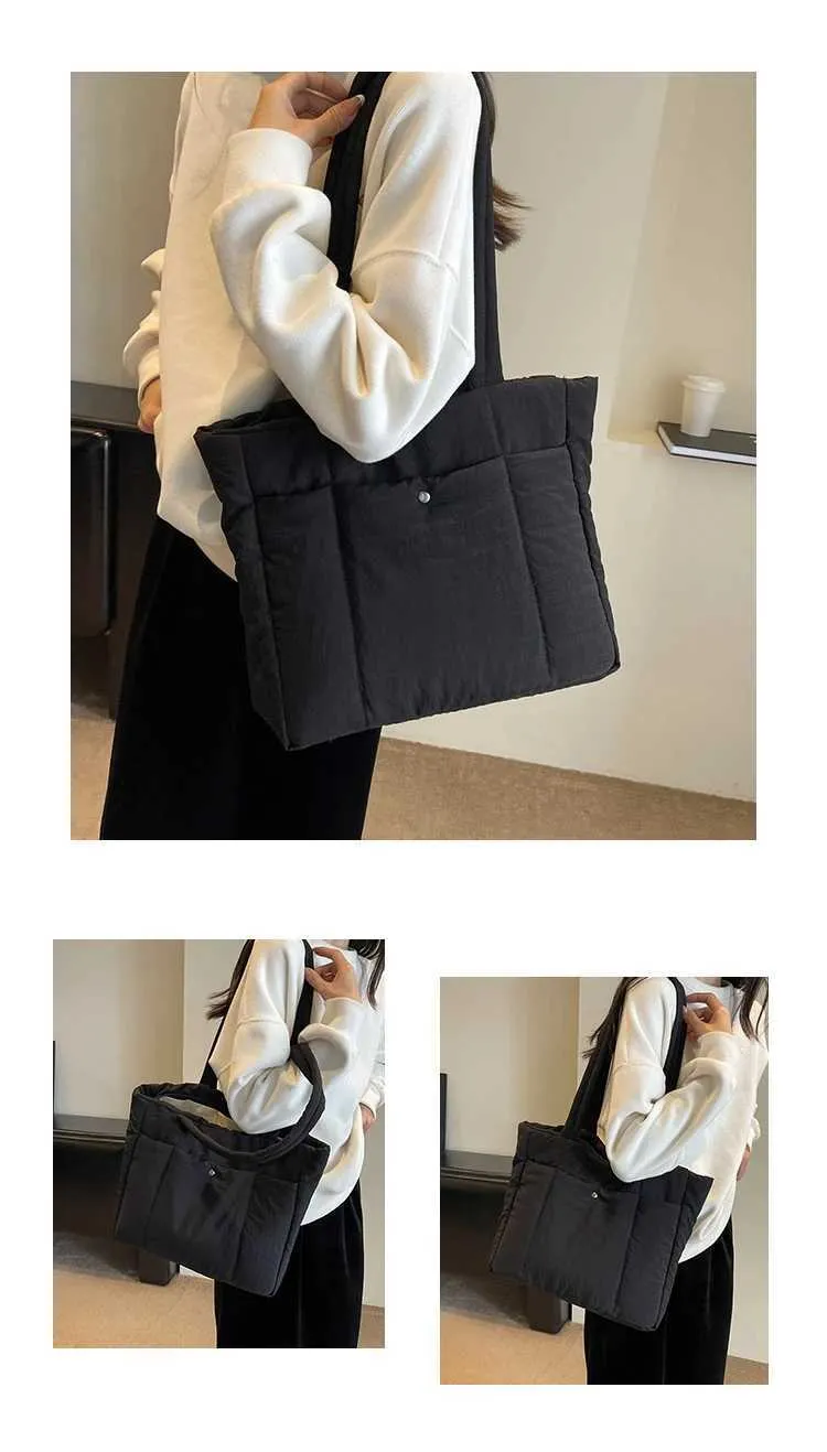 Soft for fabrics solid colored Fem large capacity handbags shopping bags Y241109_voghion.com