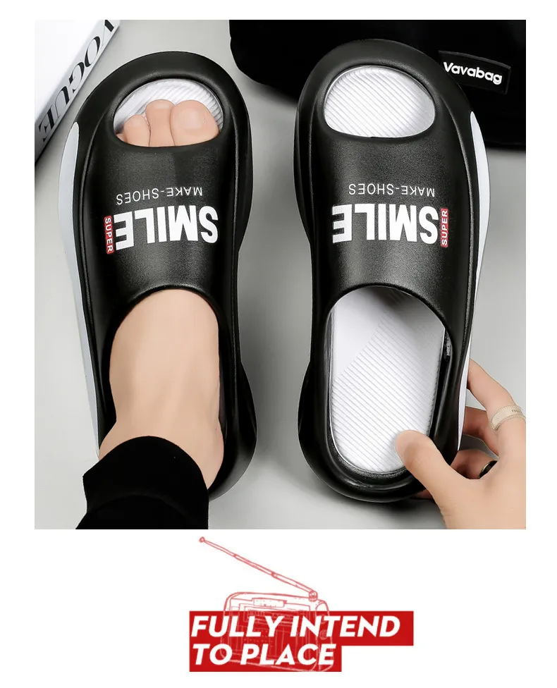 Coppia estiva spessa suola piedi passo fresco EVA uomo e donna sport pantofole alla moda_voghion.com