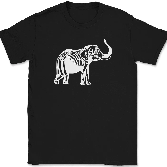 Olifant skelet t-shirt grappig röntgen dier grafische tee_voghion.com