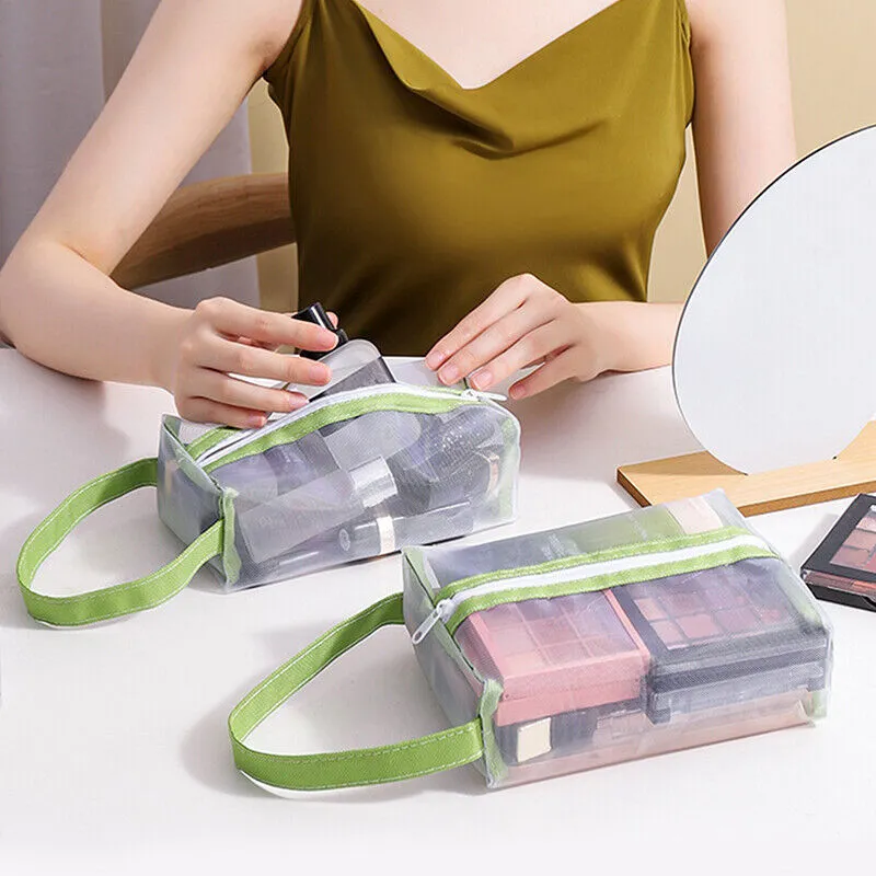 Neu Mesh Transparente Kosmetik Frauen Reise Make-Up Fall Lippenstift Lagerung Pouch Casual Zipper_voghion.com