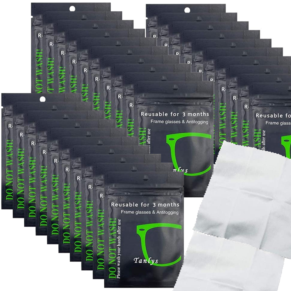 50Pcs Reusable Anti-Fog Wipes Glasses Pre-moistened Antifog Lens Cloth Defogger Eyeglass Wipe Prevent Fogging for Glasses Lens_voghion.com