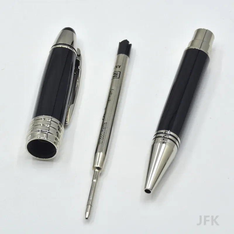 engros Engros Hot Selg JFK Svart Metal Kulepenn / Fyllepenn Skole Kontorskrivesaker Klassisk skriveblekk penner til bursdagsgave_voghion.com