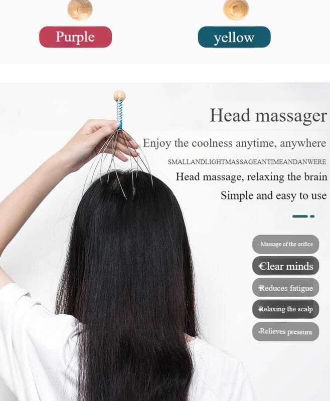 Octopus Head Fënnef Ball Scratching Kopfhaut Special verbessert Versioun Soul Massage Claw Massager_voghion.com