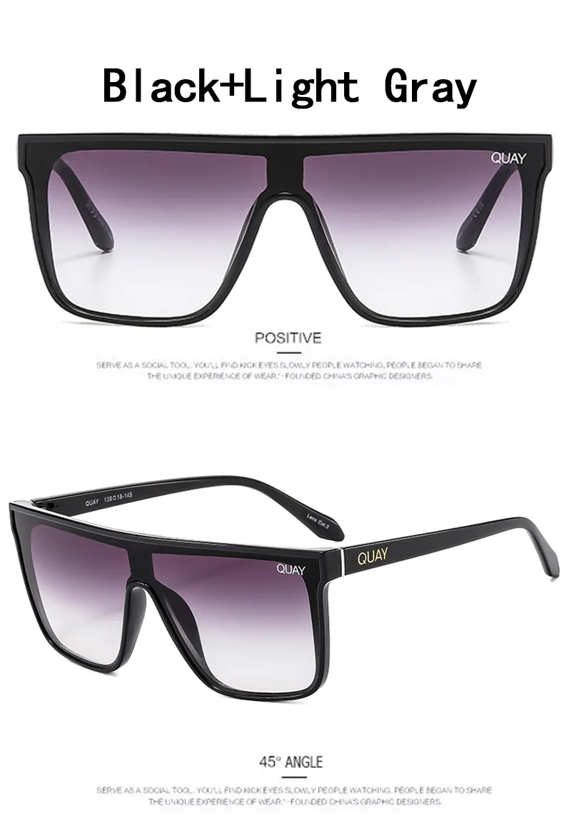 Oversized Square Sunglasses Nightfall Brand Design Trend Sun Glasses for Women Classic Traveg Quay Shade Eyeglasses_voghion.com