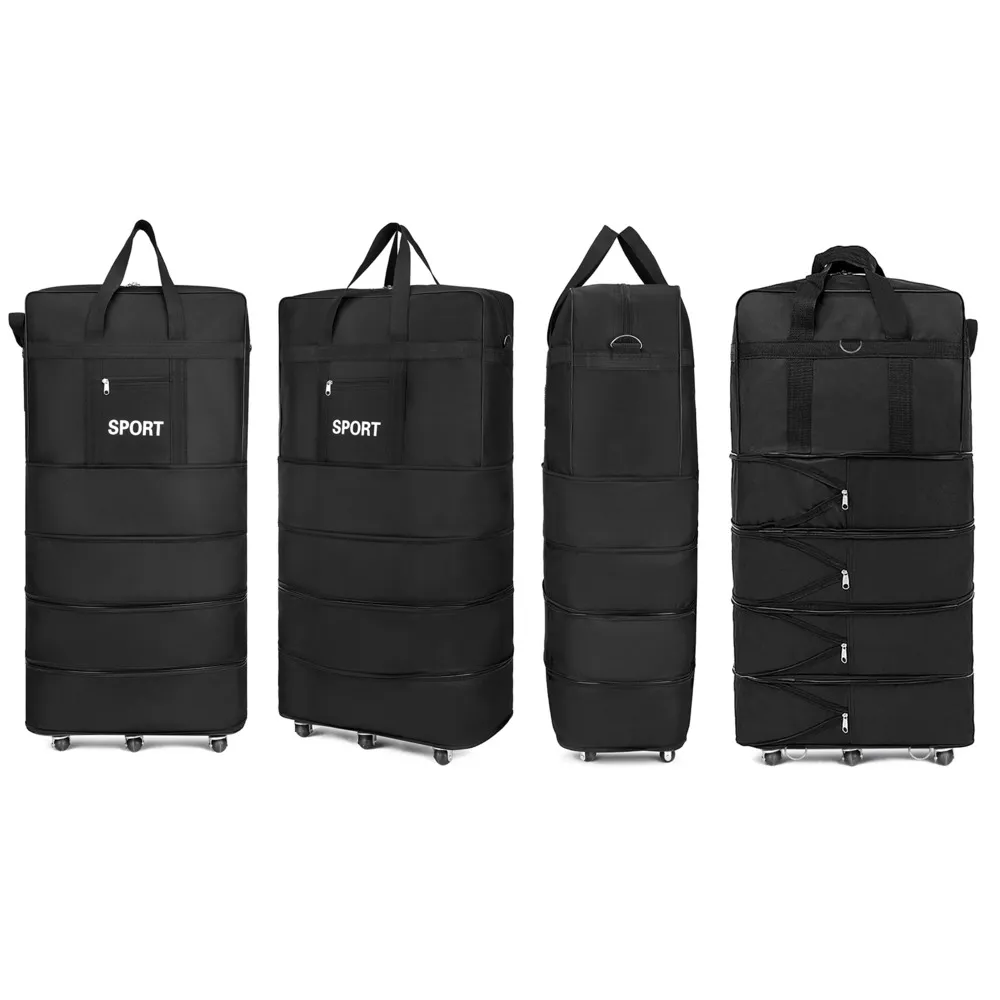 Expandable Suitcase Foldable High Quality Rolling For Travel Business Large Capacity Lage Storage Bag_voghion.com