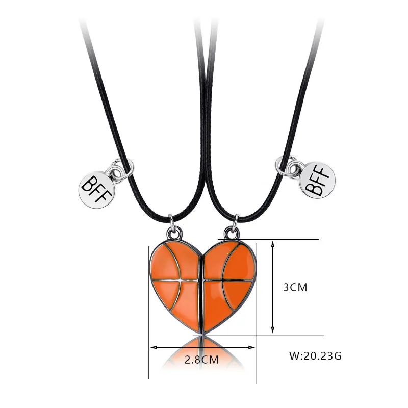 Collane con ciondolo Luoluo&baby 2 pezzi/set Cartoon Heart Basket Chain Collana amico BFF Gioielli amicizia regali per_voghion.com