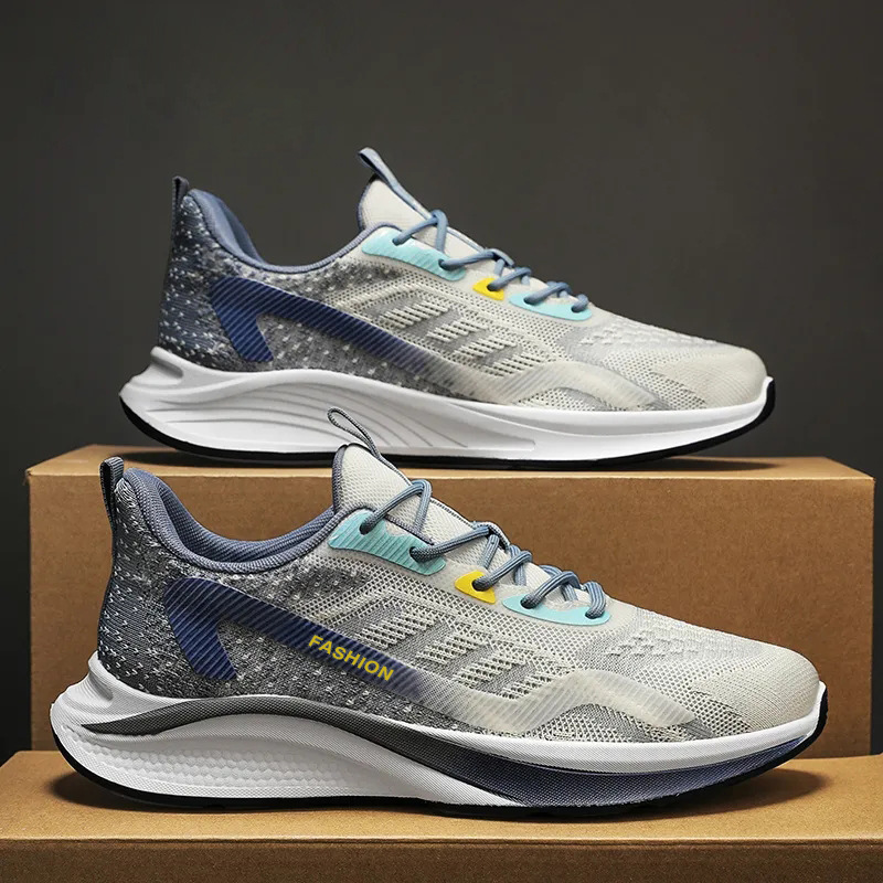 Freizeitsport Frühling Herbst Neue Flyknit Mesh Modische, atmungsaktive, leichte und vielseitige Freizeitschuhe für Herren_voghion.com