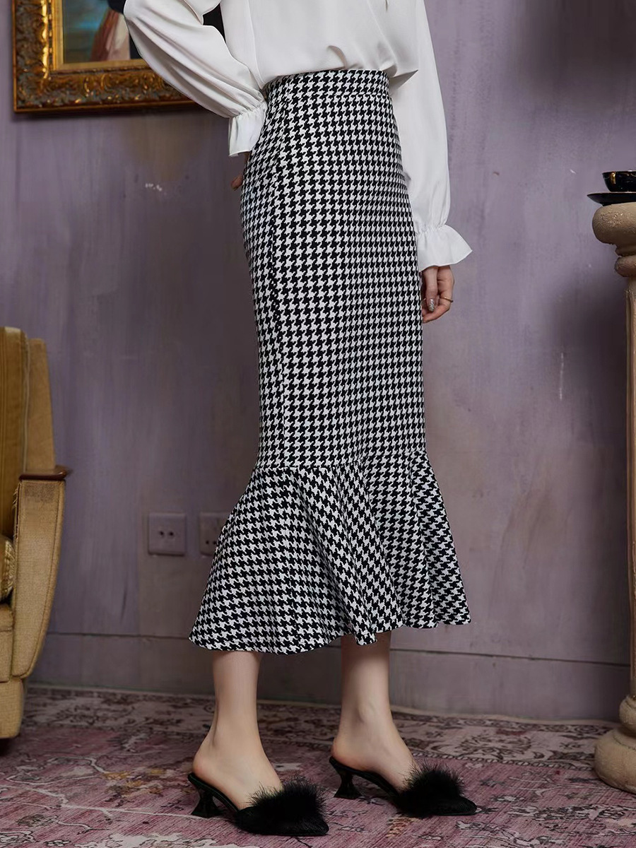 Women's Slim Skirt High Waist Slimming Fishtail Package Hip A-Line Skirt_voghion.com