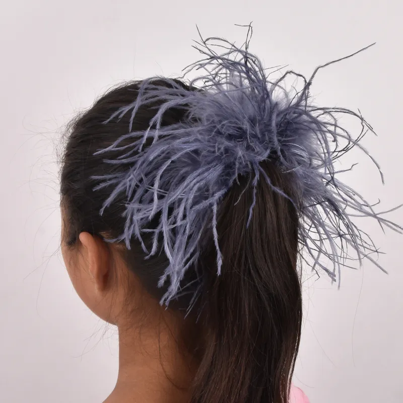 Bangle Natural Ostrich Fur Cuffs Sleeve Feather High Quality Headpiece Hair Accessories 2023_voghion.com